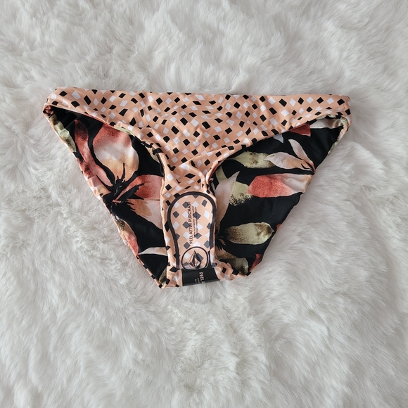 🍹VOLCOM TROPIC CRUSH REVERSIBLE HIPSTER BIKINI BOTTOM SIZE S - Picture 7 of 8